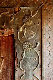 Images Dated 7th October 2015: Brass Engraving on doors