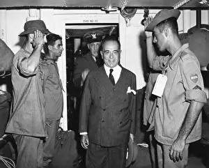 Visit Prints: Brazil Pres. Getulio Vargas On Ship