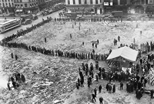 Automobile Prints: Bread Line in Depression-Era New York