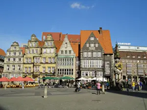 Bremen Rathausplatz, Roland Statue, Bremen Germany