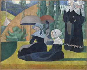 Youth Prints: Breton Women With Umbrellas