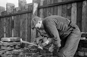 Humphrey Spender Prints: Brick Breaking
