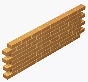 Images Dated 4th January 2010: Brick wall built in stretcher bond Bricklaying pattern