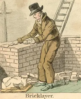 Occupations British English Prints: Bricklayer