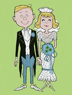 Facial Expr Prints: Bride and Groom