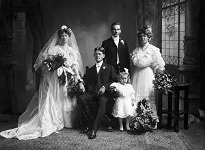 Couples Prints: Bride and Groom with Attendants