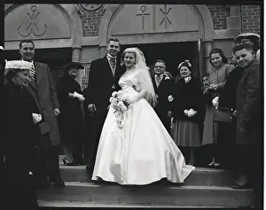 Groom Prints: Bride And Groom Leaving Church