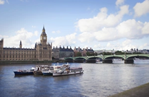 Cultural Image Gallery: Bridge and buildings on urban river