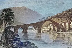Bridges Prints: The Bridge della Maddalena or del Diavolo