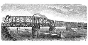 Steamboat Gallery: Bridge over Missouri river