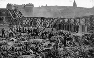 World War I (1914-1918) Collection: Bridge Down In Przemysl