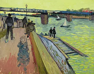 Prints of The Bridge at Trinquetaille. Private Collection. (Photo by Fine Art Images/Heritage Images/Getty Images) Echoes of Genius: Timeless Reproductions of a Master’s Vision: The Bridge At Trinquetaille