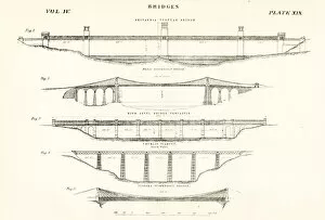 Images Dated 10th April 2017: Bridges engraving 1877