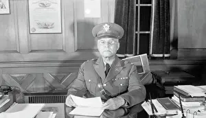 Benjamin O Prints: Brigadier General Benjamin O. Davis at Desk