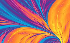Images Dated 1st December 2017: Bright Abstract Background, Flame Feather
