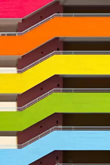 Artistic and Creative Abstract Architecture Art Collection: Bright and colourful building exterior