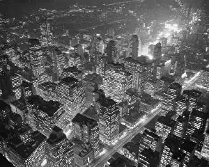 Brightly Lit Office Buildings