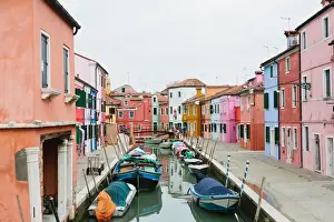 Burano Prints: Brightly painted homes on the island of Burano, Italy