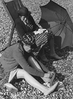 Deckchair Prints: Brighton Beach