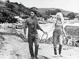 Brigitte Bardot Holding Hands with Bob Zaguri