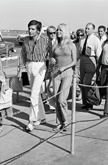Honeymoon Prints: Brigitte Bardot with New Husband at JFK Airport