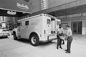 Security Guard Prints: Brinks Men Handling Money