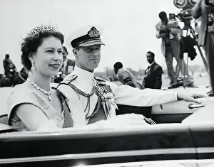 Britain's Queen Elizabeth and Duke of Edinburgh