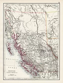 Images Dated 21st August 2016: British Columbia map 1897