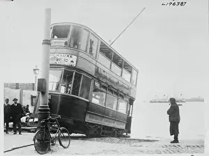 Portsmouth Prints: British Double-Decker Tram of 1920's