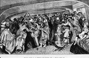 Steamboat Gallery: British Emigrants Eating On Board Ship