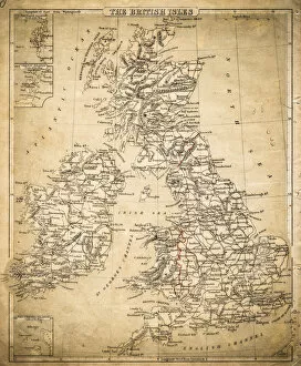 Images Dated 24th October 2018: British Isles map of 1869