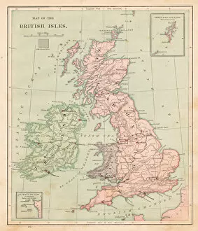 Images Dated 9th April 2018: British isles map 1881