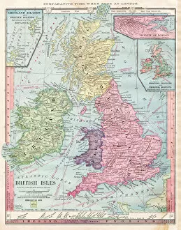 Images Dated 17th February 2017: British isles map 1886