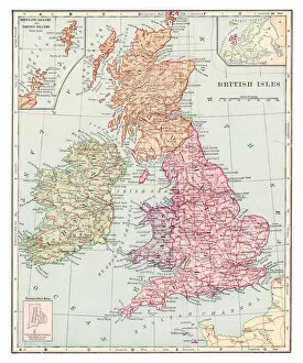 Images Dated 11th April 2018: British Isles map 1892