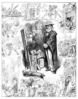 Images Dated 22nd October 2018: British London satire caricatures comics cartoon illustrations