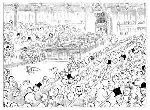 Images Dated 22nd October 2018: British London satire caricatures comics cartoon illustrations: Parliament