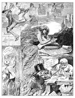 Images Dated 22nd October 2018: British London satire caricatures comics cartoon illustrations