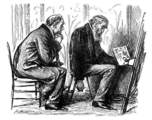 Images Dated 22nd October 2018: British London satire caricatures comics cartoon illustrations: Painter