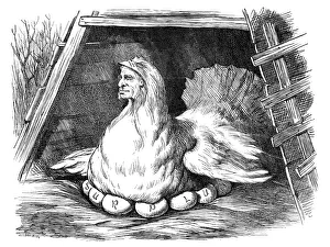 Images Dated 22nd October 2018: British London satire caricatures comics cartoon illustrations: Surplus hen
