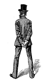 British London satire caricatures comics cartoon illustrations: Back