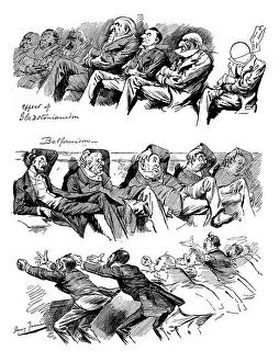 British London satire caricatures comics cartoon illustrations
