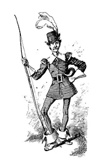 British London Satire Caricatures Comics Cartoon Illustration Prints: British London satire caricatures comics cartoon illustrations: Allan a Daly, Robin