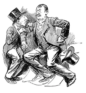 British London satire caricatures comics cartoon illustrations: Angry
