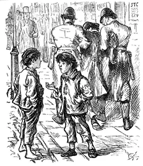 British London satire caricatures comics cartoon illustrations: Arrest