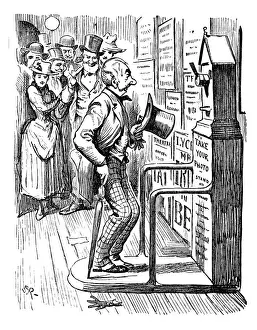 British London Satire Caricatures Comics Cartoon Illustration Prints: British London satire caricatures comics cartoon illustrations: Automatic photo booth