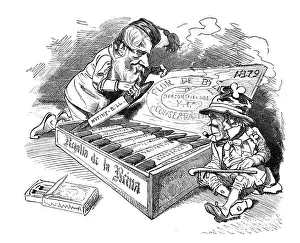 British London satire caricatures comics cartoon illustrations: Cigars
