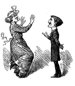 British London satire caricatures comics cartoon illustrations: Couple