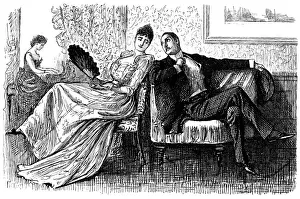 British London satire caricatures comics cartoon illustrations: Couple