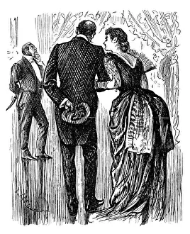 British London satire caricatures comics cartoon illustrations: Couple