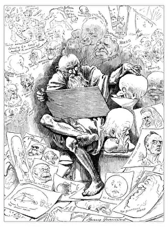 British London satire caricatures comics cartoon illustrations: Drawing